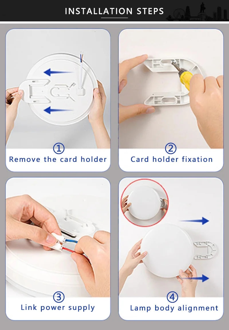 Modern LED Ceiling Light Waterproof Dustproof Three Proof Light Kitchen Bedroom Bathroom Living R...