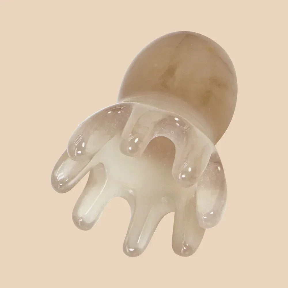 Cute Octopus Scalp Massage Comb (Resin)｜Korean Hair Care, Stress Relief, Anti-Hair Loss, Portable Head Massager for Home&Travel