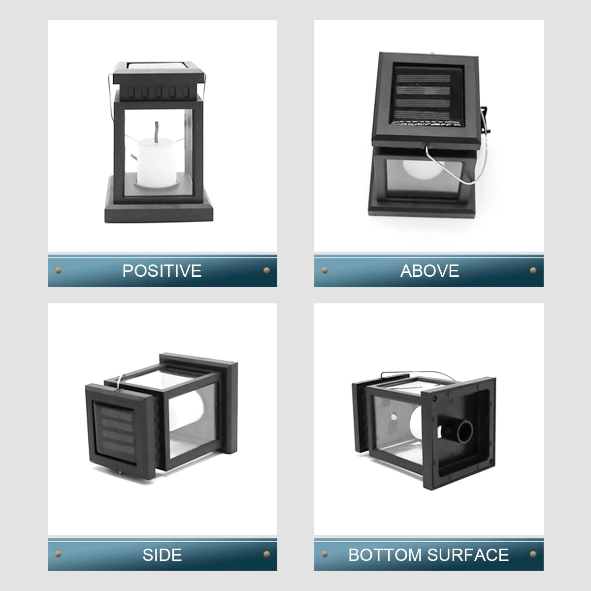 Solar Candle Lantern IP44 Waterproof Hanging Lantern Light Auto ON/OFF Solar Landscape Light for Garden Path Yard Patio Driveway