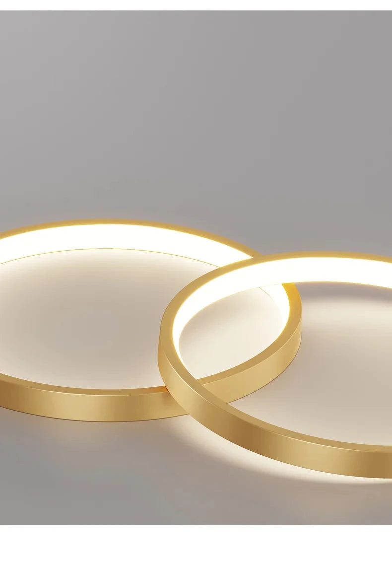 Nordic Led Ceiling Chandelier Modern Circular Ring Chandelier For Dining Room Bedroom Living Room Home Indoor Lighting Decor