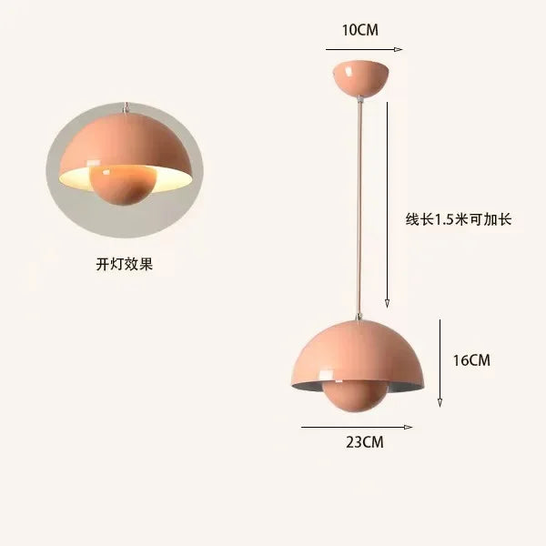 23cm Creative Chandelier Bedroom Study Restaurant Pendant Lights Decorative Lamp Multi-color Optional Modern Bud Indo...
