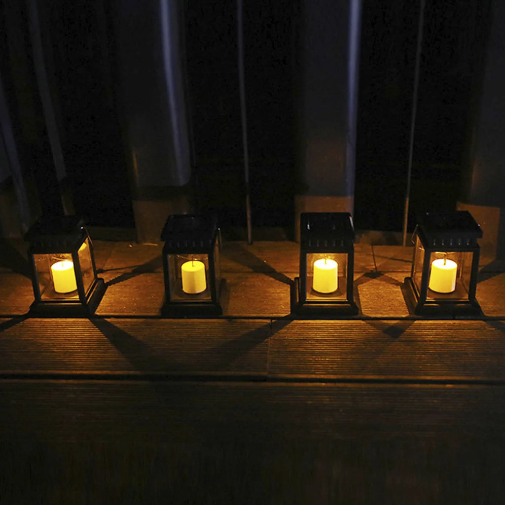 Garden Decor Outdoor Solar Lights Retro Palace Lantern Lights Hanging Candle Lamps Landscape Lighting Floor Lights Solar Light