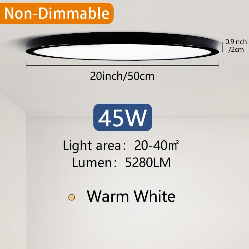 50CM Large Ceiling lamp Smart APP/ Remote Control Dimmable for Bedroom Ceiling Lights AC 110/ led lights for Living room