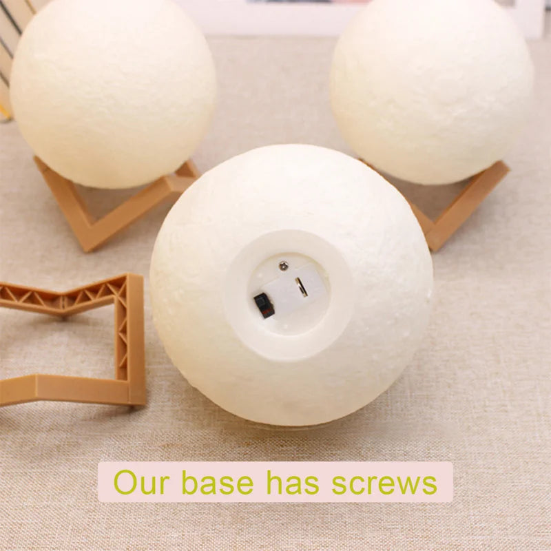 3D 8cm Wireless Moon Lamp Night Light Small Gift for All Occasions This 3D wireless moon lamp ser...