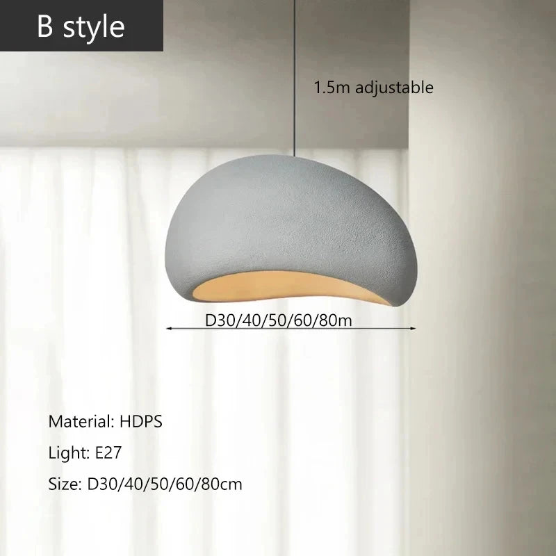 Japanese Wabi Sabi LED Ceiling Chandelier Nordic Modern Dining Bar Table Pendant Light Loft Living Room Decoration Ha...