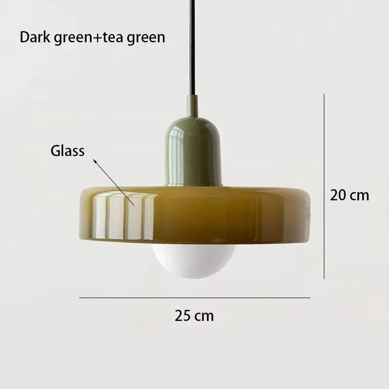 Nordic Retro E27 Colorful Ceiling Chandelier Orange Glass Pendant Lamp for Home Decor Dining Room Cafe Bar Counter Li...