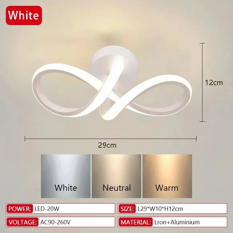 Modern LED Ceiling Light Black And White Color Forntrance Corridors Entryways Cloakrooms Balconies Indoor Decoration ...