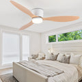 IRALAN Low Floor 52inch Ceiling Fan Modern Bedroom LED Fan Light Dining Living Room Ceiling Lamp ...