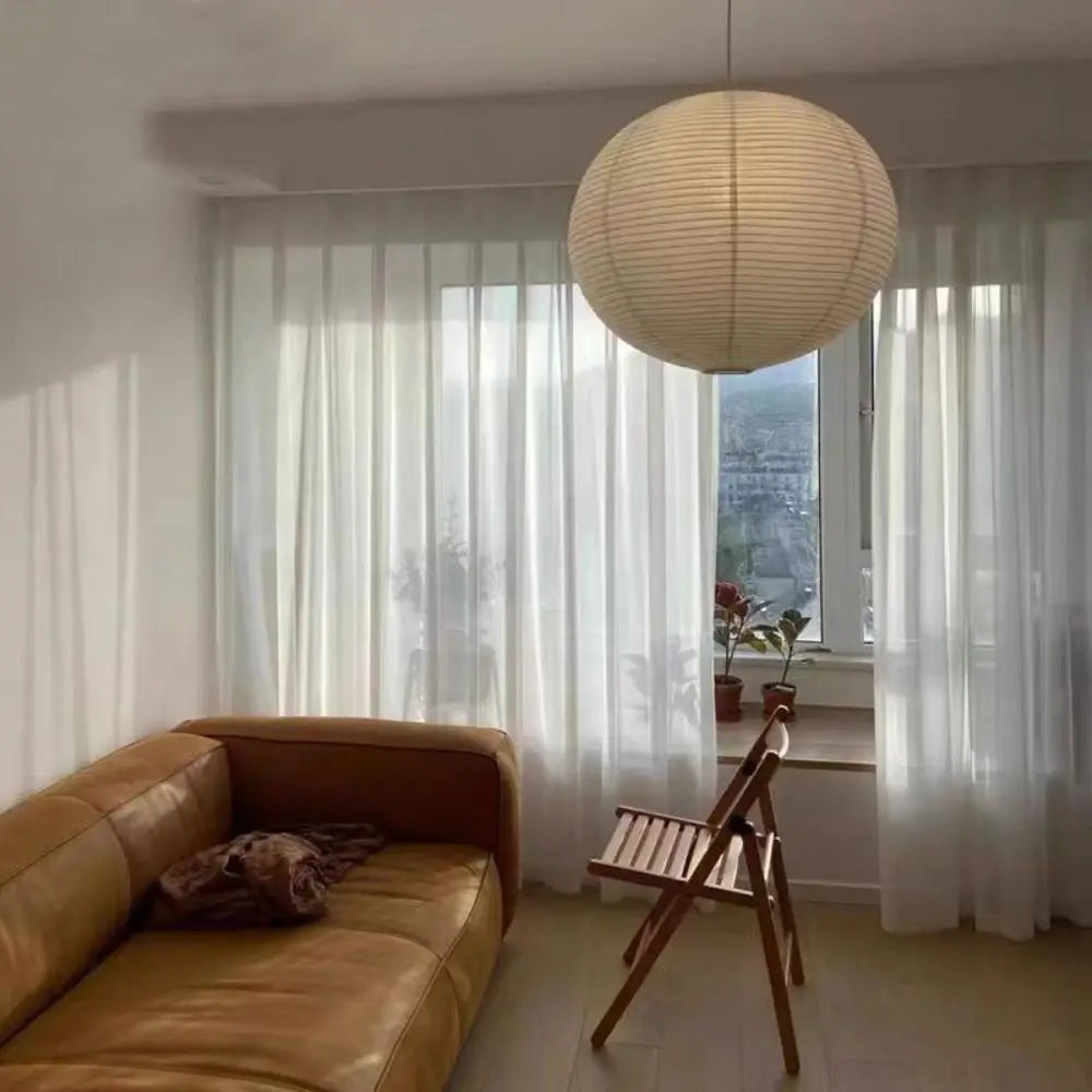 Hanging Paper Lampshade Holiday Supplies Round Modern Pendant Light Lamp Cover Classic Vintage Ceiling Light Cover Loft Bar