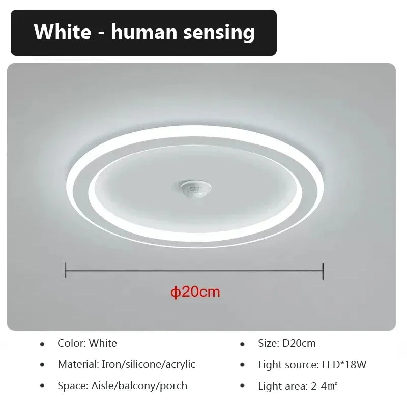 Modern LED Ceiling Light Chandelier Smart Ceiling Lamp with Motion Sensor for Stair Corridor Hallway Entrance Lightin...