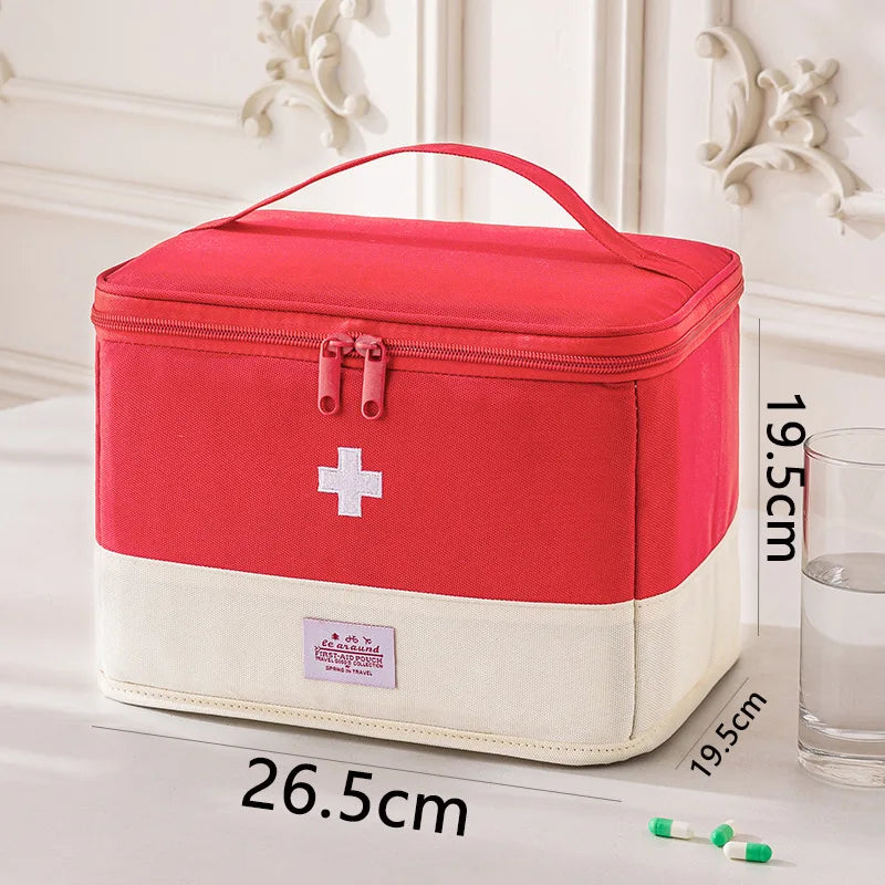 Portable First Aid Kit Essential for Business Trips Outdoor Adventures Home Emergency Storage Compact Travel Health Care Supplie