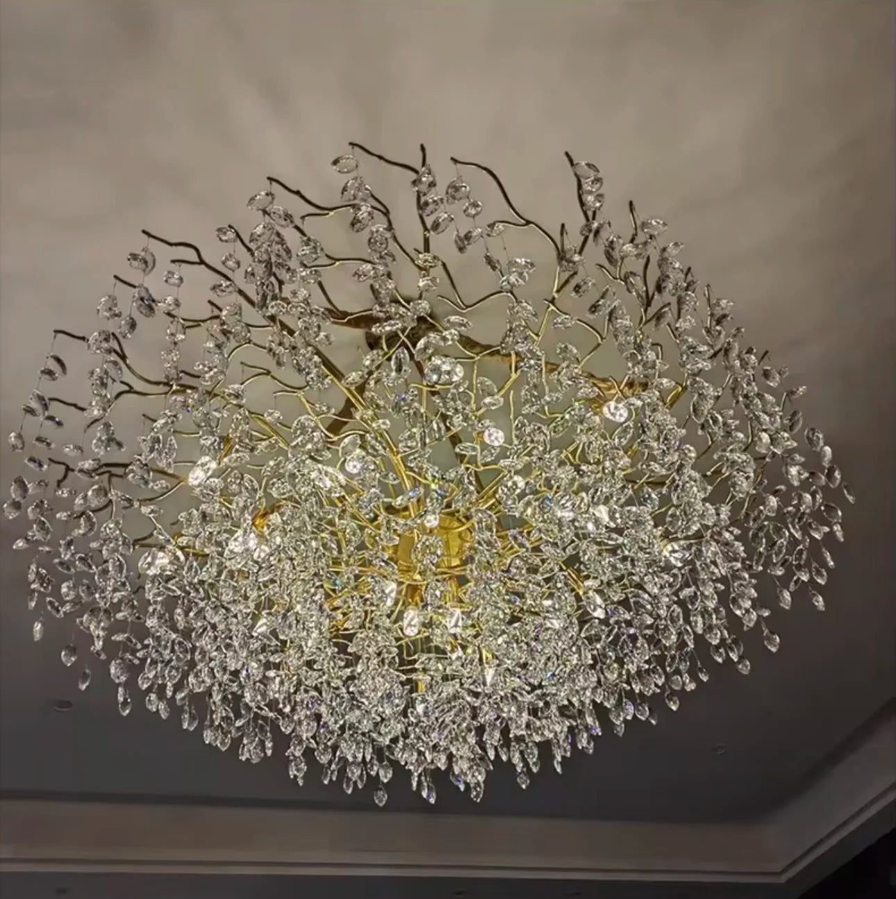 Luxury Gold Crystal LED Chandeliers Living Dining Room Bedroom Lighting Lustre Ceiling Pendant Lamps Indoor Villa Lights Fixture