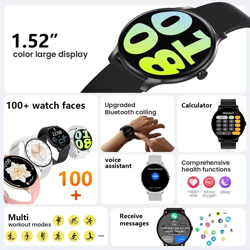 GPS 2026 New Smart Watch Heart Rate Sleep Health Monitor Bluetooth Talk  Men's Ladies Sport Smart Watch for Android IOS