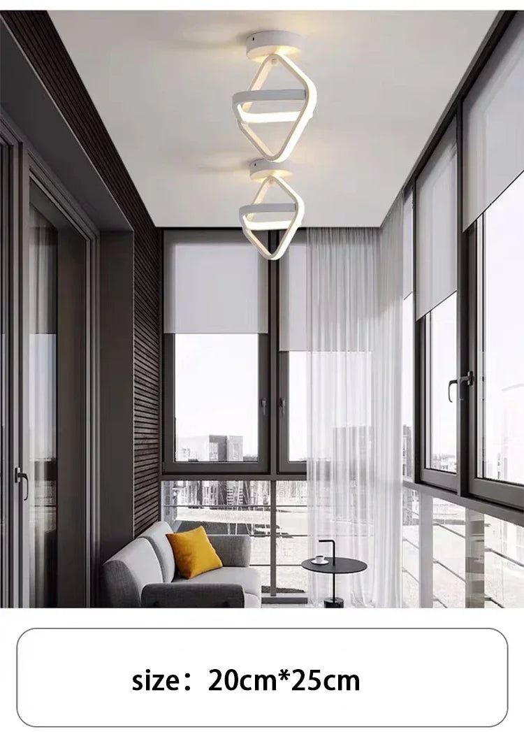 Household LED Chandelier Three Colors Lamp Modern Style Ceiling Lamp Bedroom Light Surface Installation 85-265V Dining Room Lamp