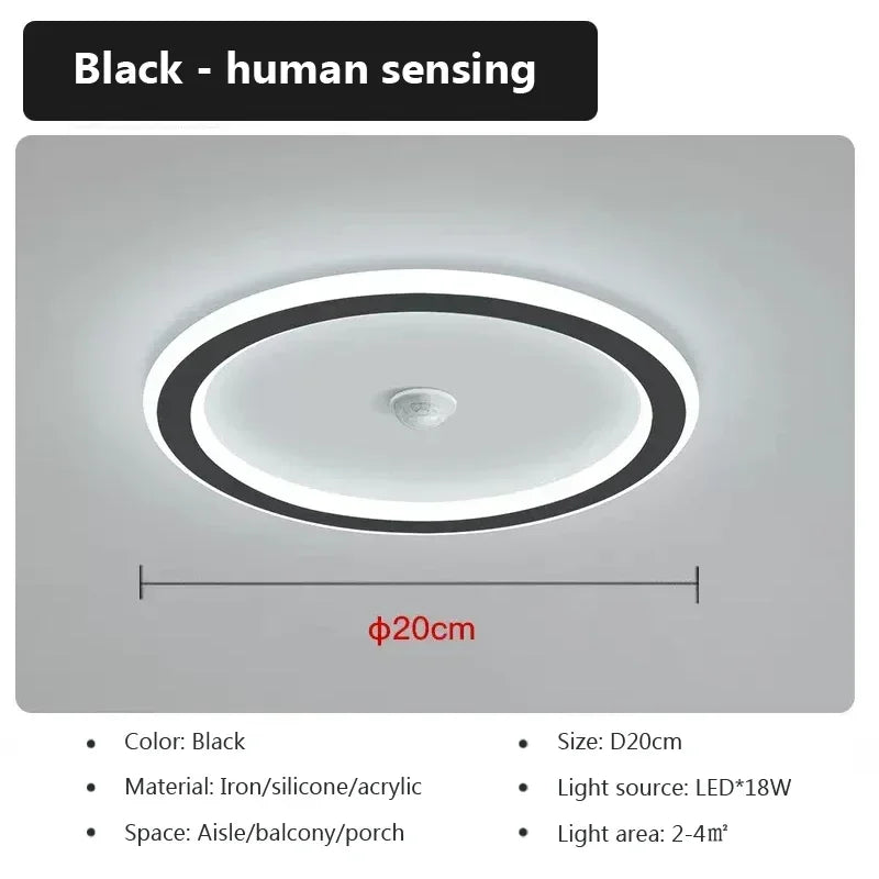 Modern LED Ceiling Light Chandelier Smart Ceiling Lamp with Motion Sensor for Stair Corridor Hallway Entrance Lightin...