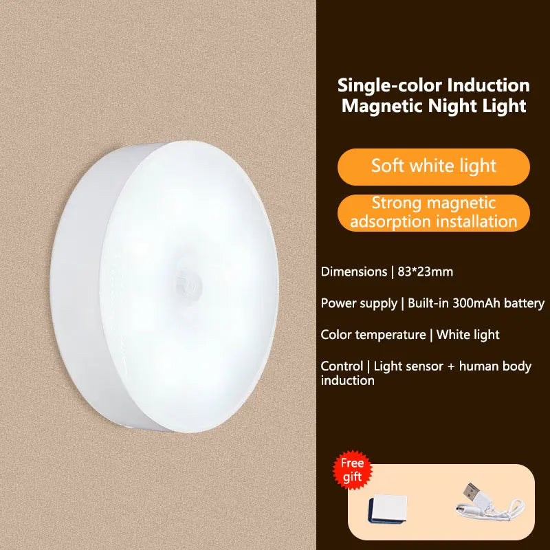 Intelligent Sensing Night Light LED Night Light with Digital Sensor Head Magnetic Suction Wireles...