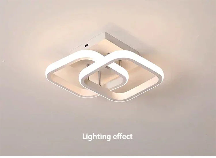 Household LED Chandelier Three Colors Lamp Modern Style Ceiling Lamp Bedroom Light Surface Installation 85-265V Dining Room Lamp