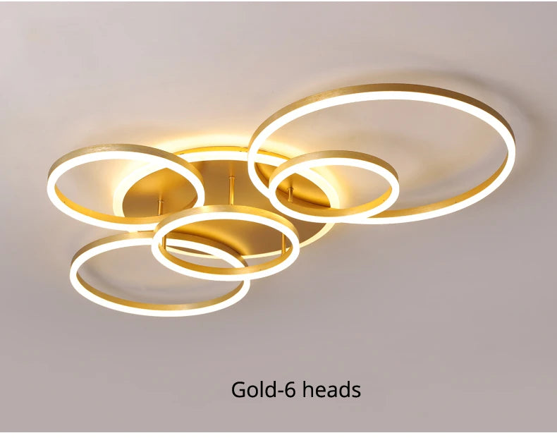Gold White Modern LED Chandelier Lighting For Living Study Room Lights Indoor Lamps Parlor Foyer Lustres Chandeliers Luminaire