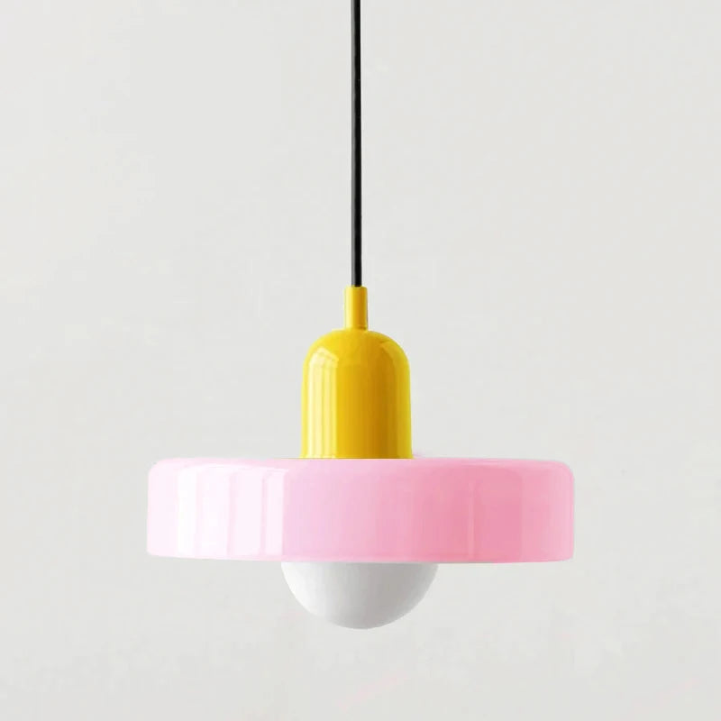 Nordic Retro E27 Colorful Ceiling Chandelier Orange Glass Pendant Lamp for Home Decor Dining Room Cafe Bar Counter Li...