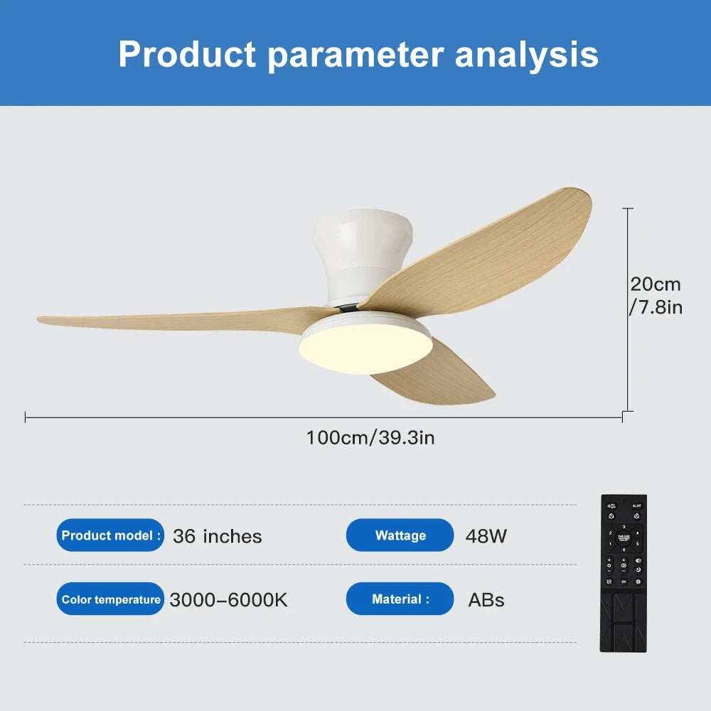 Bedroom fan light, ceiling fan light, high wind power ceiling, dining room, living room, househol...
