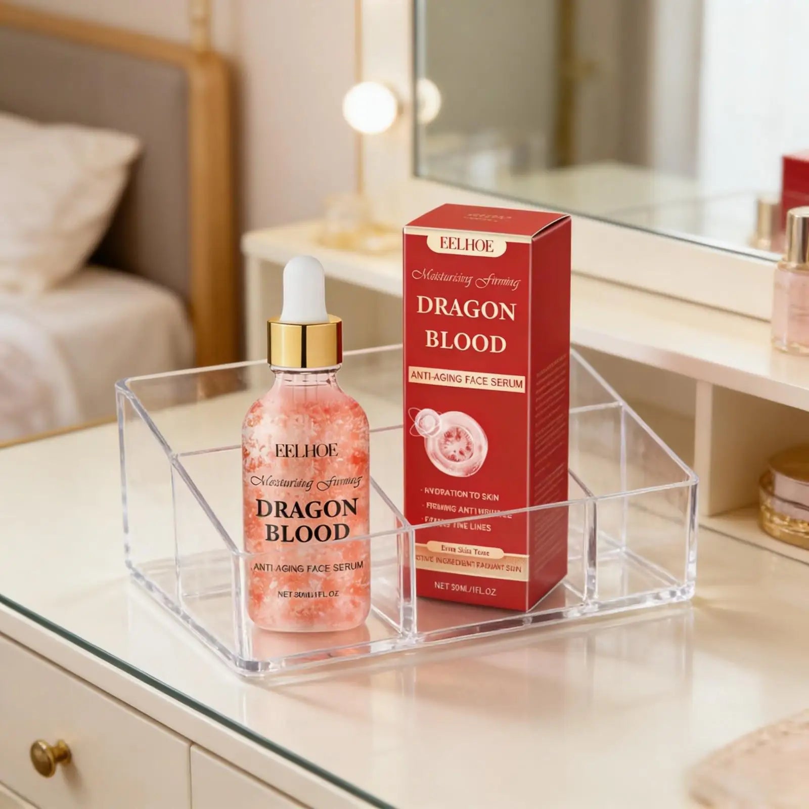 EELHOE Dragon Blood Serum Firm Skin Tightening Moisturizing Facial Rejuvenation Deep Hydration Face Care Anti-Wrinkle Serum 30ml