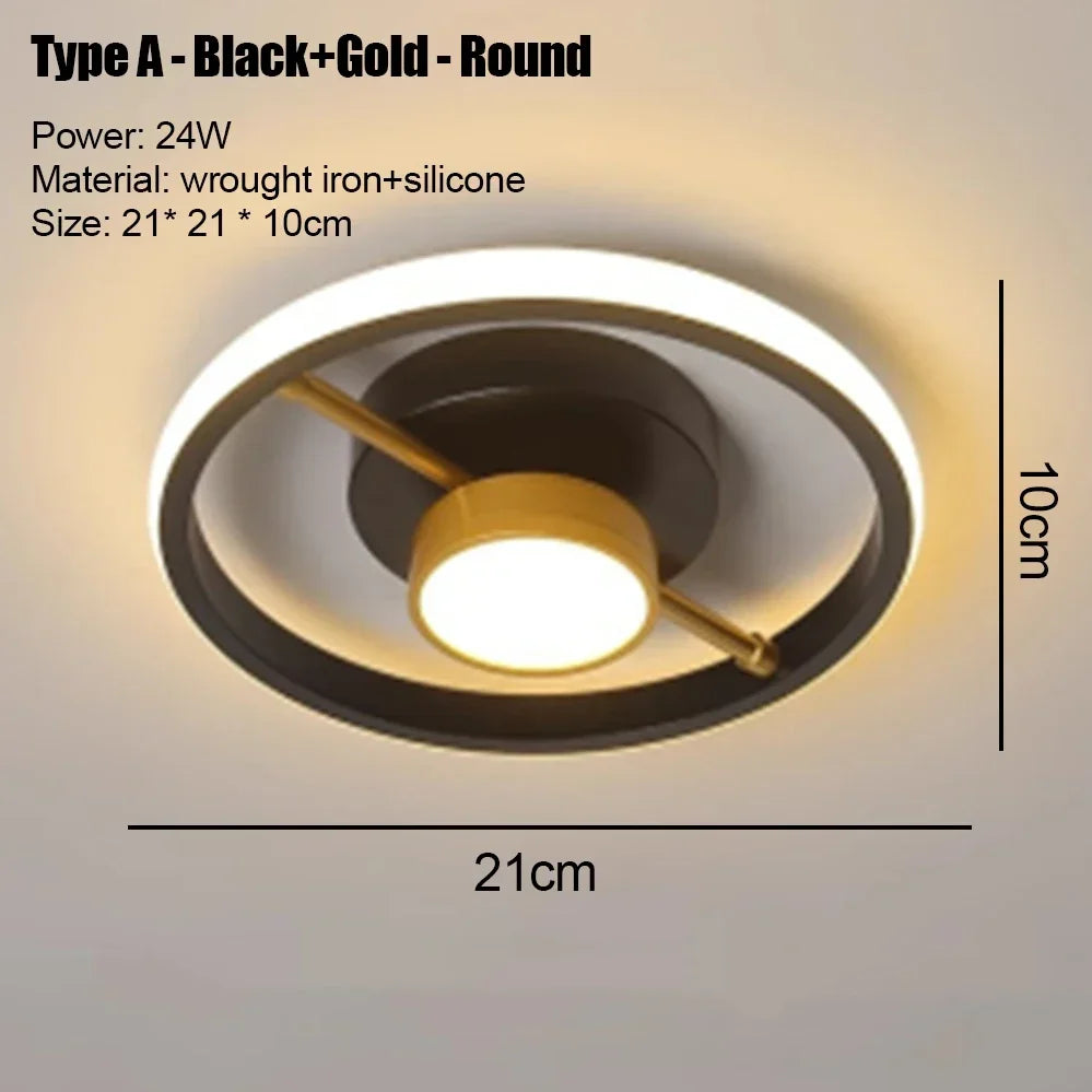 Modern LED Aisle Ceiling Lights Nodic Home Lighting Led Surface Mounted for Bedroom Living Room Corridor Light 3-colo...