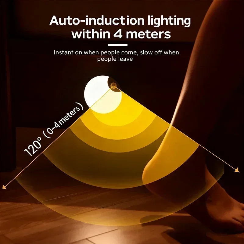LED Induction Night Light, Wireless USB Charging Human Body Induction Wall Light Bedroom Corridor...