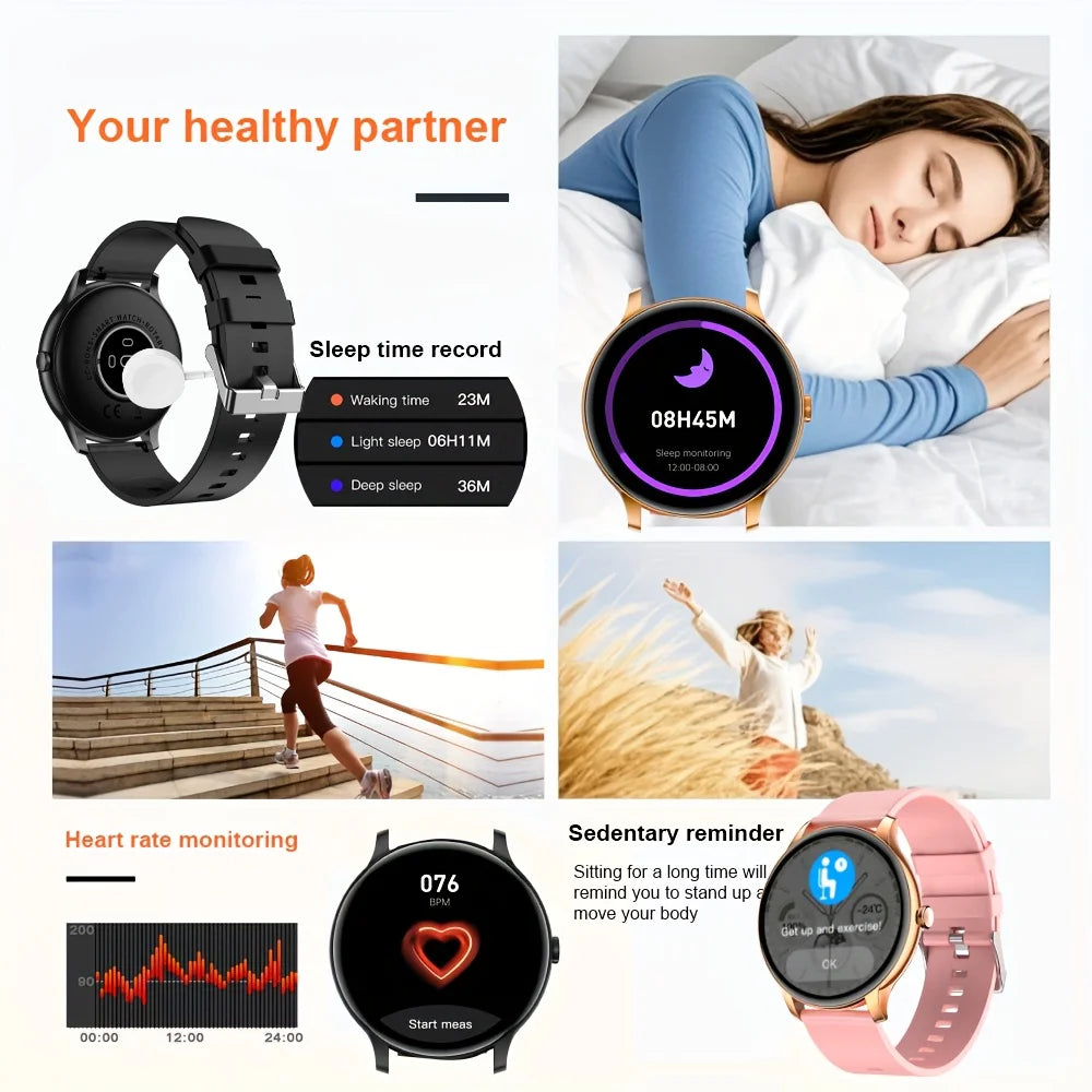 LXASFIT 2025 New Smart Watch Heart Rate Sleep Health Monitor Bluetooth Talk Ladies Sport Smart Watch for Android IOS