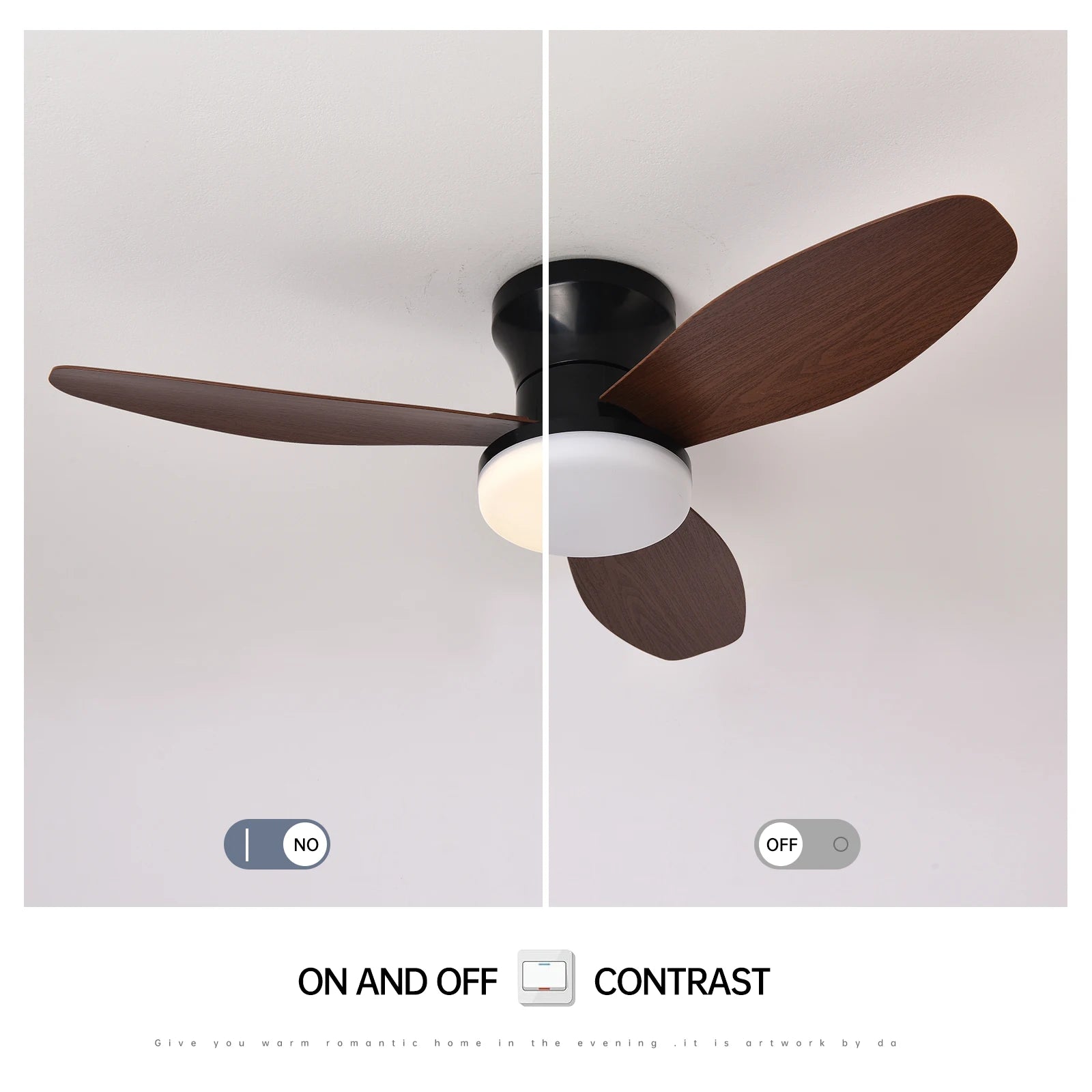 Ceiling Fan with Light Casa inteLigente Socket Fan Light ventilatore Da Soffitto Con Luce De Tech...