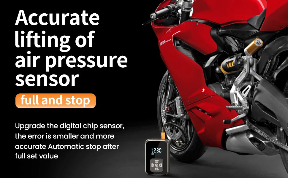 Portable Car Air Pump Electric Tire Inflator Pump Tool Intelligent Digital Display Tire Gases Machines Motorcycle Air Compressor