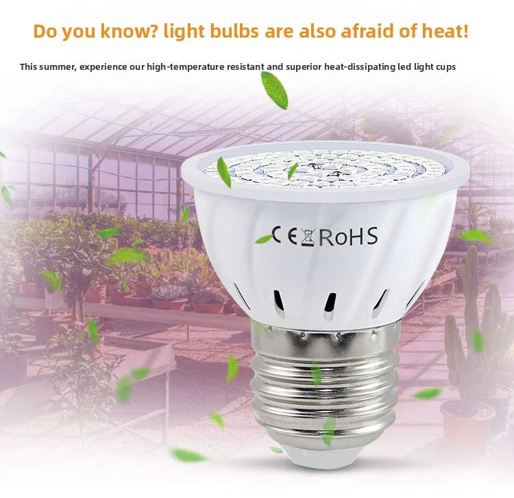 LED Grow Light Bulb E27 220V Full Spectrum 60/80LED Plant Lamp for Indoor Garden Seedling Greenho...