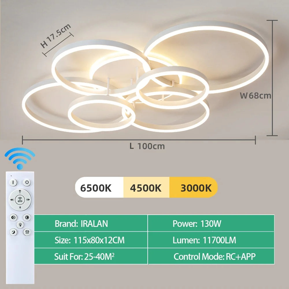 Modern LED Ceiling Chandelier Lighting For Home Living Study Room Bedroom Dimmable Ceiling lamp Indoor Lighting decor...