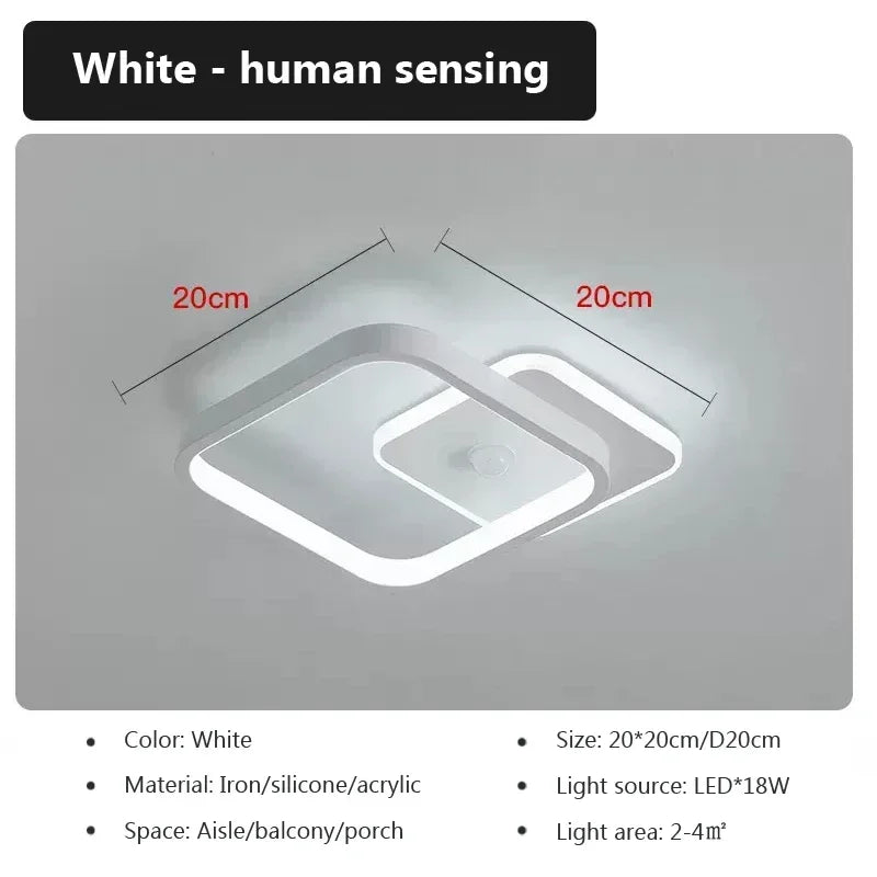Modern LED Ceiling Light Chandelier Smart Ceiling Lamp with Motion Sensor for Stair Corridor Hallway Entrance Lightin...