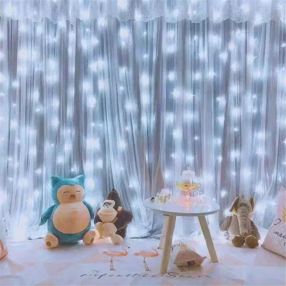 USB Curtain String LampParty Birthday Wall Decoration Garland Wedding Fairy Light 3/6M LED 8 Mode...