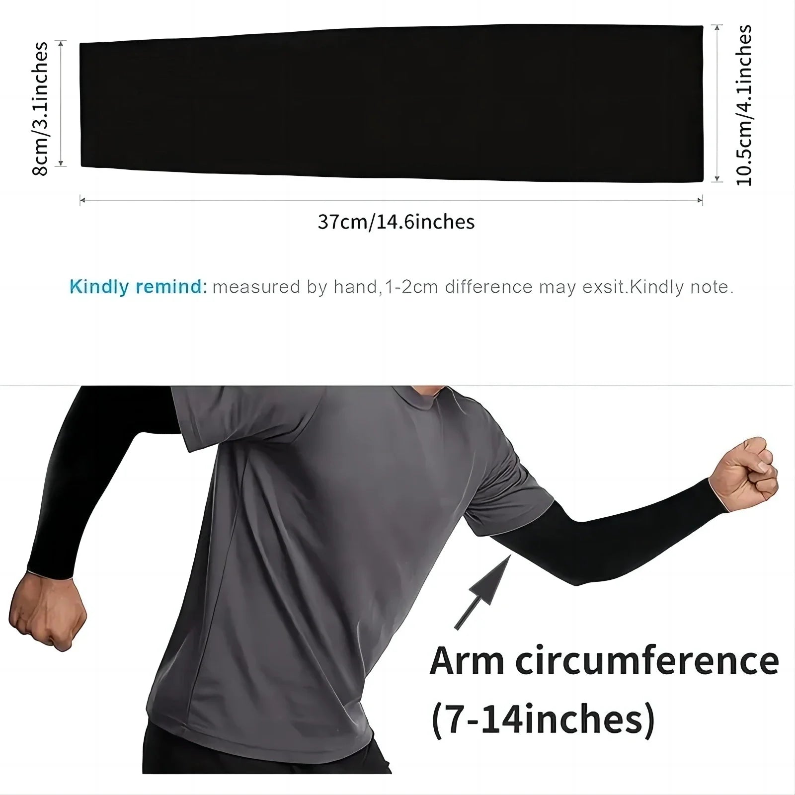 Ice Silk Sun Protection Arm Covers Unisex Elbow Cover Outdoor Cycling Running Fishing Driving Cool Anti-UV Arm Sleeves 1 Pair