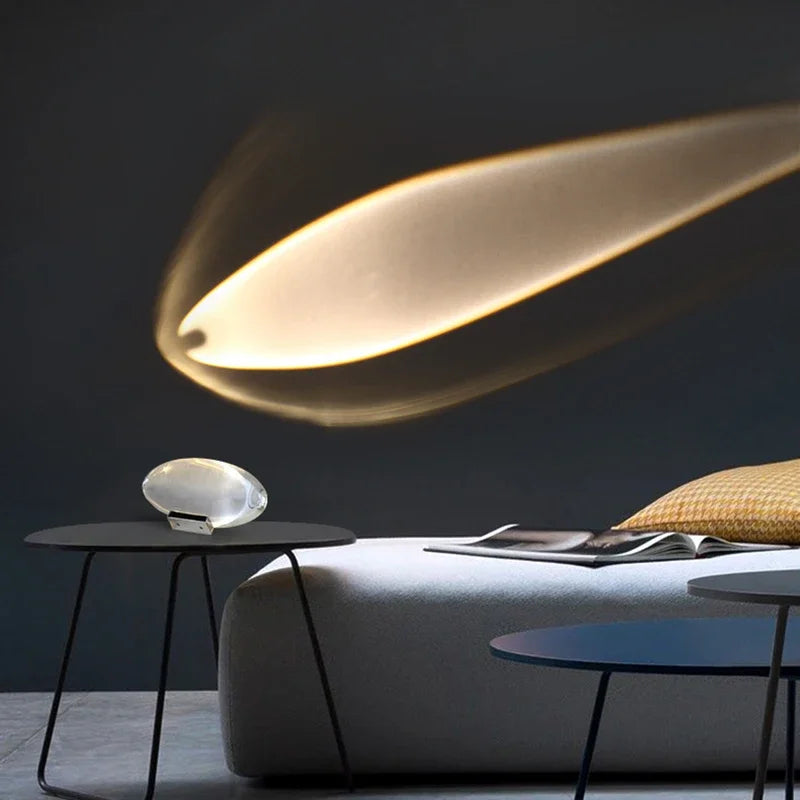 Italian Designer Led Table Lamp Eye of The Sky Crystal Bedside Lamp Creative Sunset Projector Night Light for Bedroom Home Decor