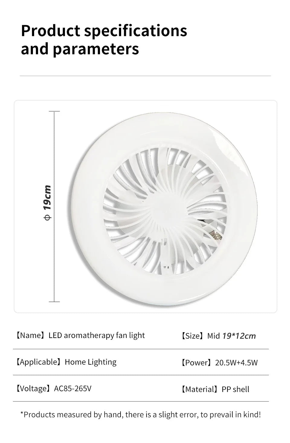 2-in-1 E27 Socket Fan Light Remote Control 85-265V Energy Saving Silent LED Ceiling Fan for Bedro...
