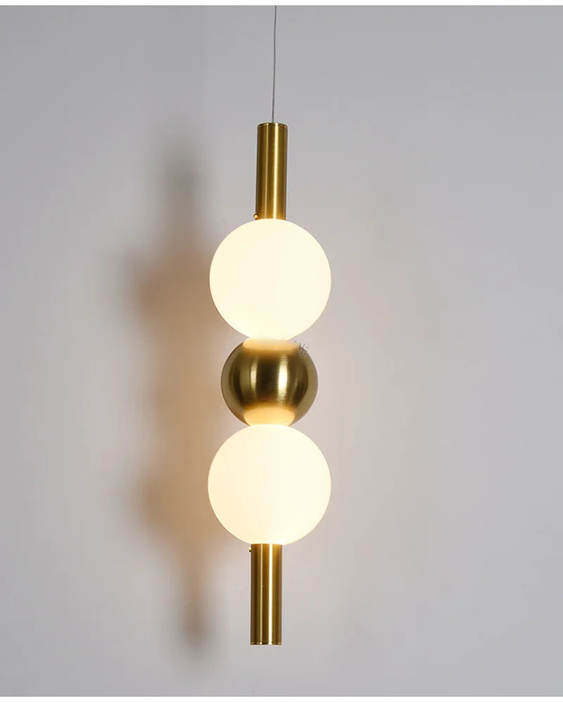 Bedside Pendant Lights for Bedroom Nordic 4 Ball Pendant Lamp for TV Background Kitchen Island Restaurant Dinning Room LED Light