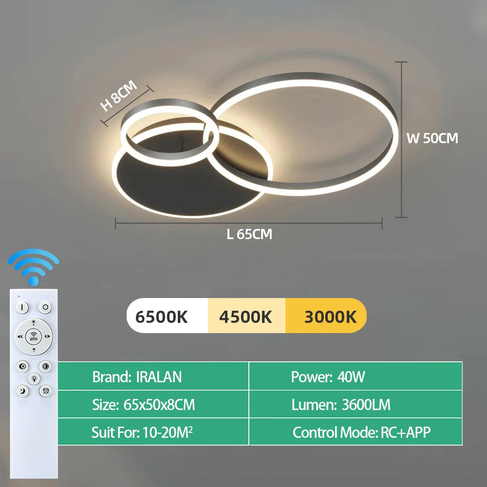 Modern LED Ceiling Chandelier Lighting For Home Living Study Room Bedroom Dimmable Ceiling lamp Indoor Lighting decor...