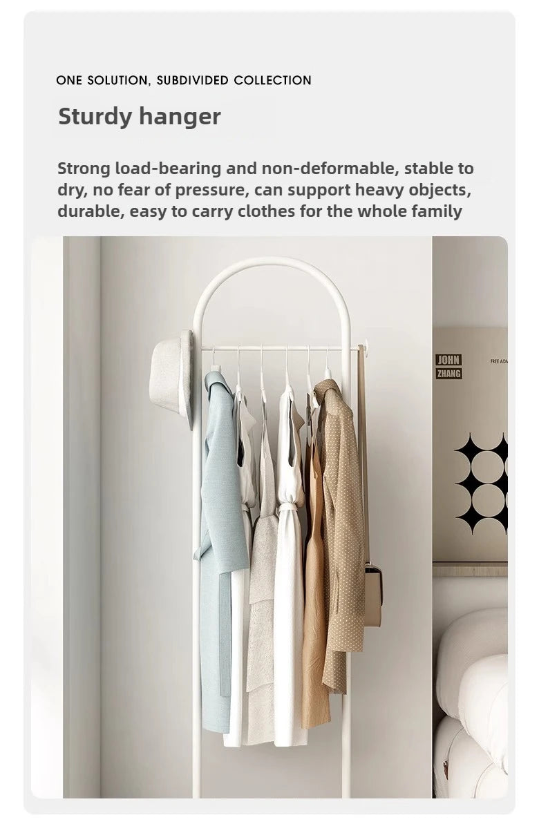 Floor-Standing Clothes Rack for Bedroom, Space-Saving Modern Minimalist Home Use Clothes Rack for Living Room, Indoor Coat Rack