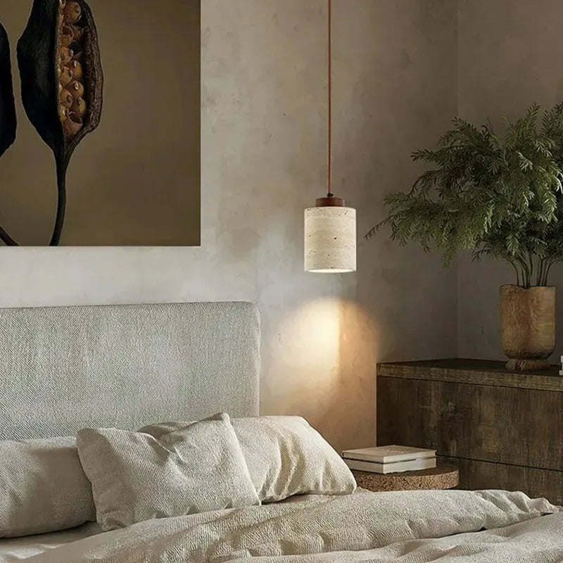 Vintage Japanese Style Wooden Pendant Lamp Chandelier for Bedroom Bedside Retro Bar Restaurant Lighting Fixture