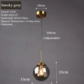 Modern Luxury Metal Chandelier Nordic Creative LED Glass Pendant Lamp Living Room Dining Room Bedside Simple Small Hanging Lamp