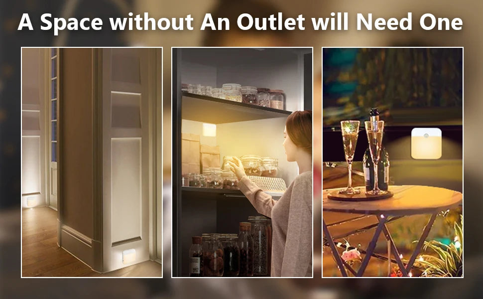 LED Induction Night Light, Wireless USB Charging Human Body Induction Wall Light Bedroom Corridor...