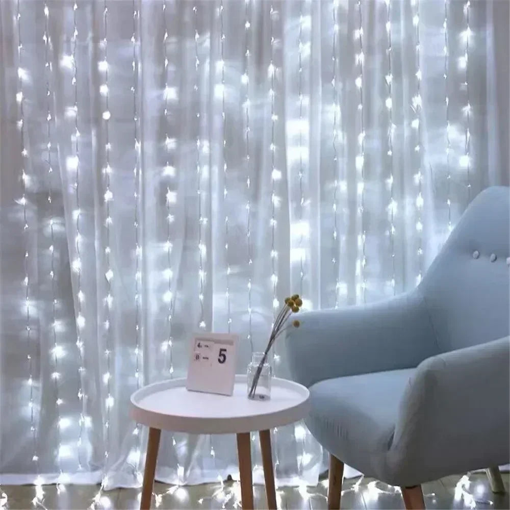 USB Curtain String LampParty Birthday Wall Decoration Garland Wedding Fairy Light 3/6M LED 8 Mode...