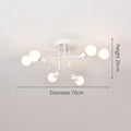 Retro Industrial Wrought Iron Material 6Heads LED Ceiling Lamp Home Luminaire  Modern Living Room Light E27 Decoration Light