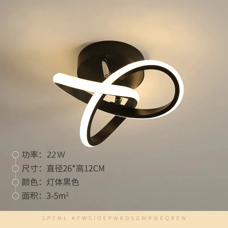 Modern LED Ceiling Light Minimalist Balcony Aisle Lamp Home Corridor Porch Channel Ceiling Lamp Nordic Ins Wind Cloak...