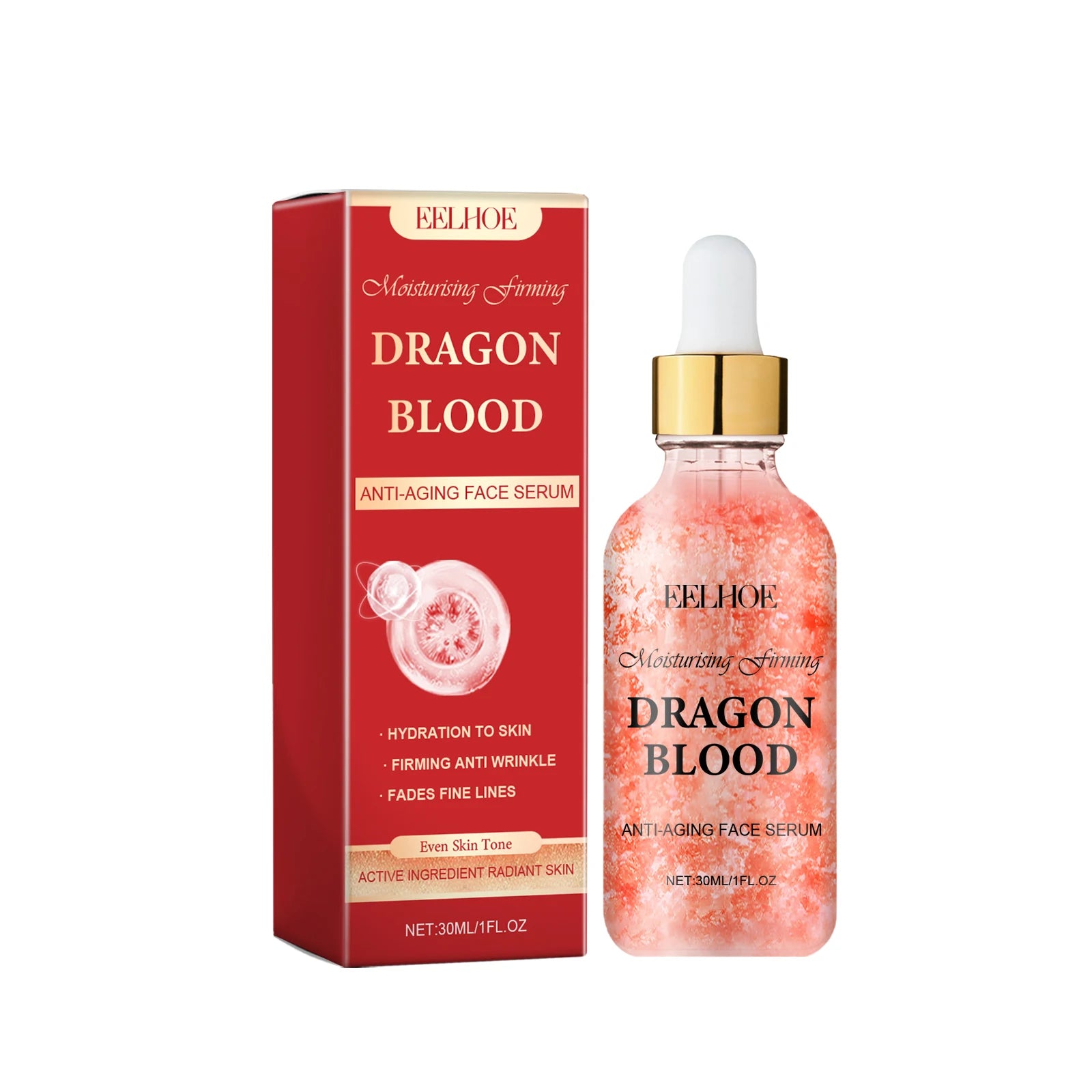 EELHOE Dragon Blood Serum Firm Skin Tightening Moisturizing Facial Rejuvenation Deep Hydration Face Care Anti-Wrinkle...