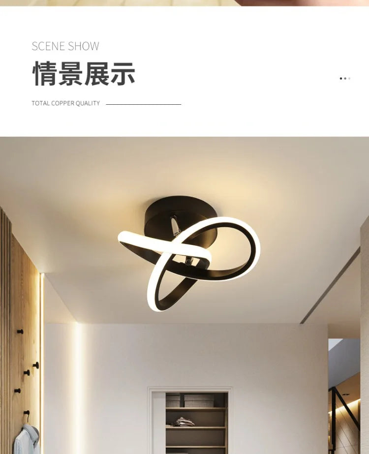 Modern LED Ceiling Light Minimalist Balcony Aisle Lamp Home Corridor Porch Channel Ceiling Lamp Nordic Ins Wind Cloakroom Lamp
