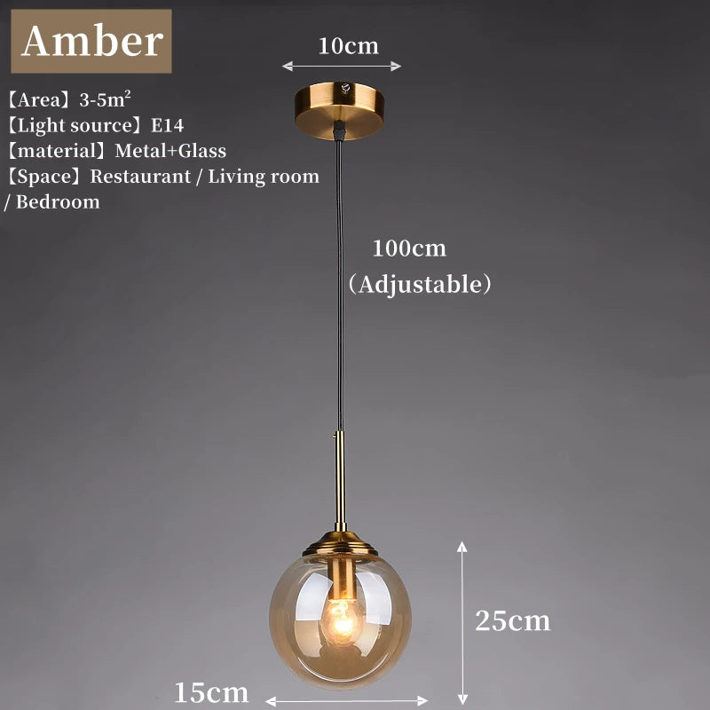 Modern Luxury Glass & Gold Pendant Chandelier — Nordic LED