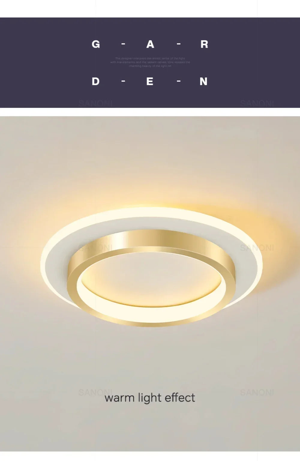 DINDALLED Modern LED Ceiling Light for Corridor Stairs Bedroom Bathroom, Round Flush Mount Chandelier Indoor Lighting Fixture,